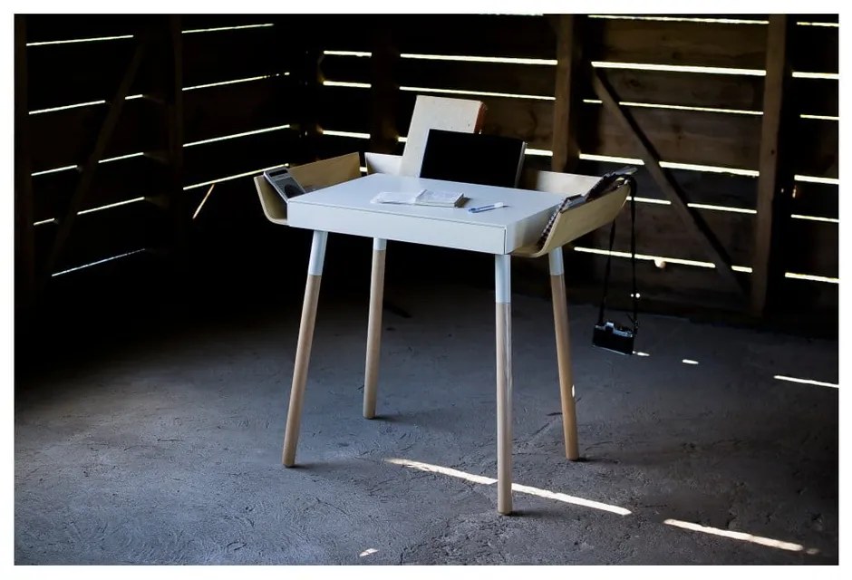 My Writing Desk fehér íróasztal 1 fiókkal - EMKO