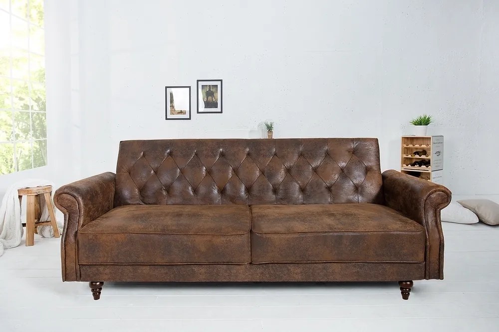 Stílusos ülőgarnitúra Scarlet II - 220 cm - antik barna