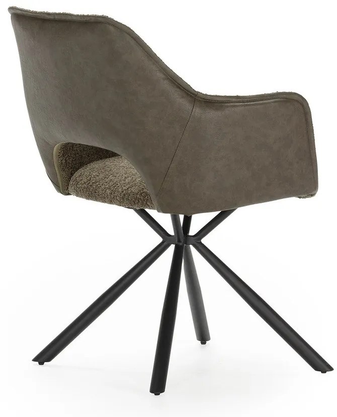 Zöld kárpitozott karfás étkezőfotel szett 2 db-os Mariel – Marckeric