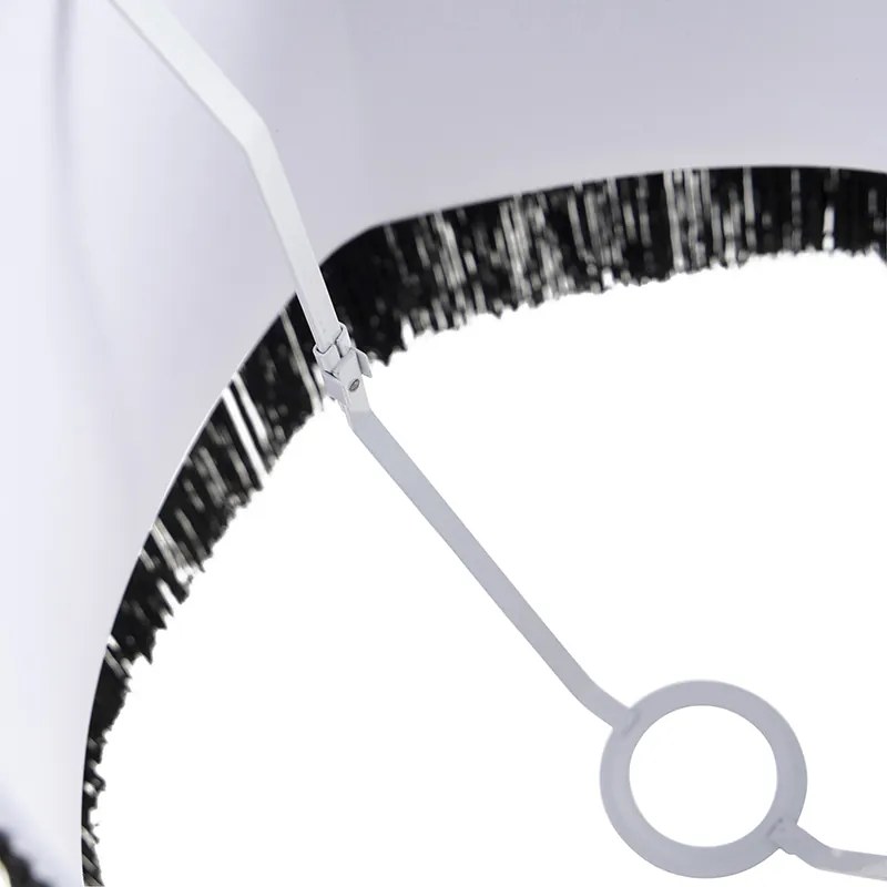 Selyem lámpabúra fekete szürkével 45 cm - Granny