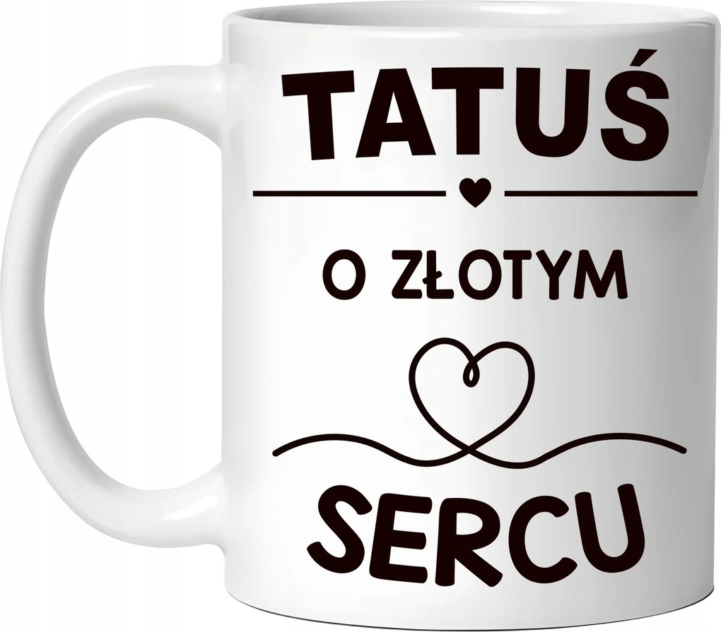 Ajándék Bögre Arany Szívű Apuka Születésnap Karácsony Csomagolás Név