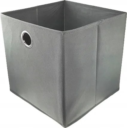 Összecsukható Textil Tároló Doboz 31x31x31cm Szürke Rendszerező
