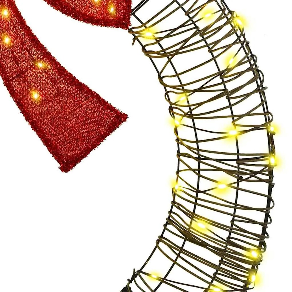 Koszorú 80 LED-del Meleg fehér 90 cm Rattan