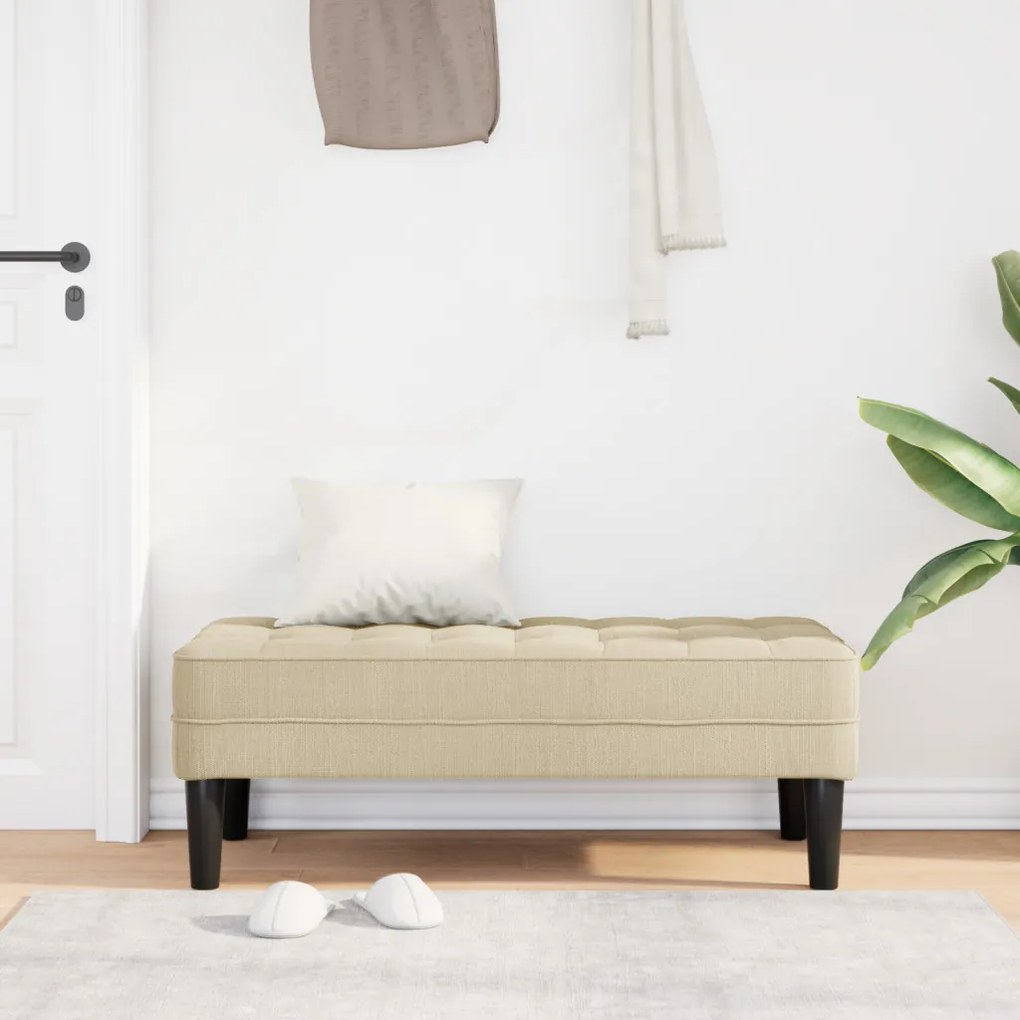 Kárpitozott pad Krém 113x57x39 cm