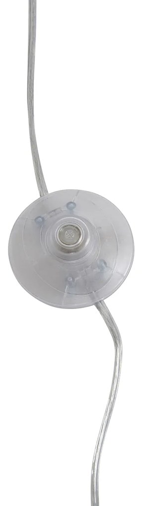 Modern íves lámpa króm fehér búrával - Arc Basic