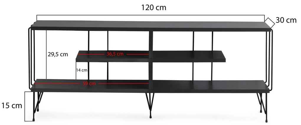 TV szekrény Eze - Antracit
