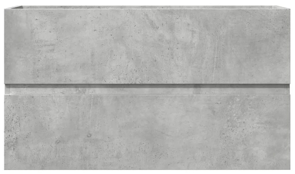 Betonszürke szerelt fa függő fürdőszobaszekrény 80x38,5x45 cm