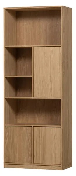 Natúr színű moduláris könyvespolc tölgyfa dekorral 77x199 cm Modulair – vtwonen