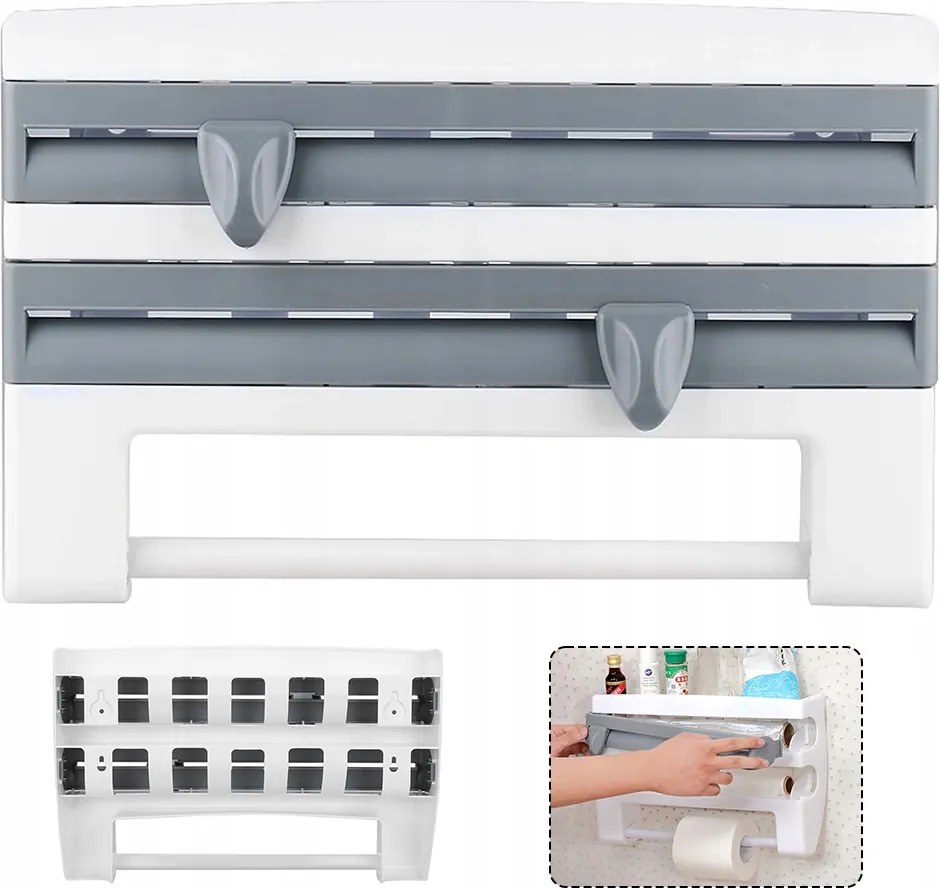 Fólia- És Papíradagoló Konyhai Rendszerező 3az1ben