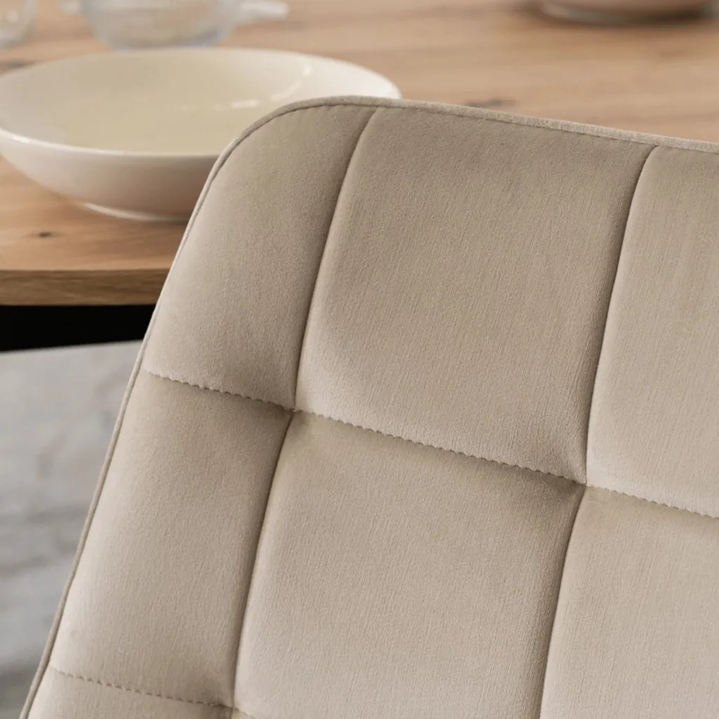 Bézs Bársony Étkezőszék. CHRIS