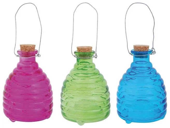 Üveg darázscsapda, zöld, 19 cm