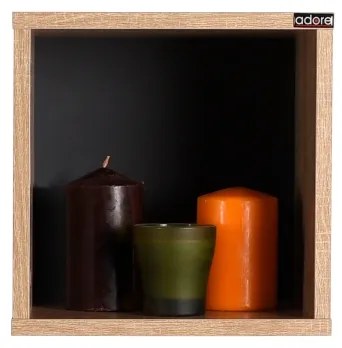 Fali polc 33x33 cm barna