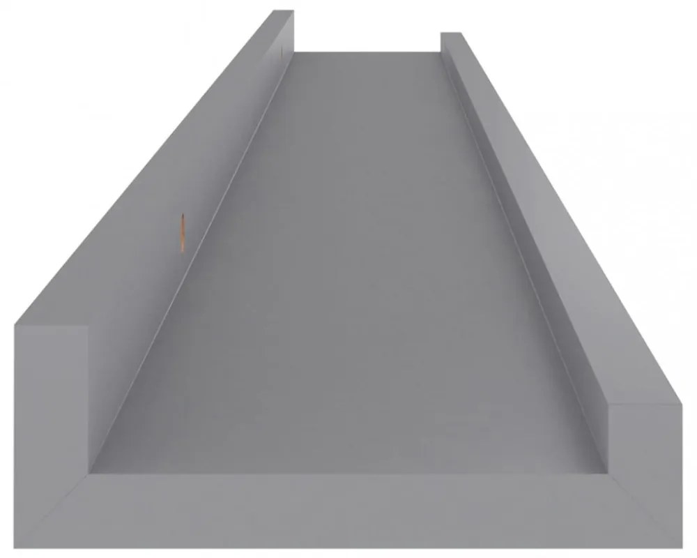 4 db szürke fali polc 80 x 9 x 3 cm
