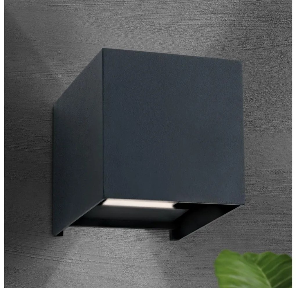 Orion AL 11-1192 - CUBE 2xLED/3W/230V IP54 kültéri fali lámpa, antracit