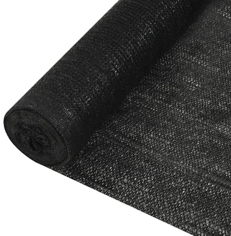 fekete HDPE belátásgátló háló 1,5 x 50 m 195 g/m²