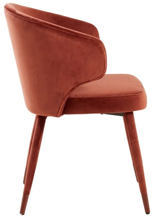 Világospiros kárpitozott étkezőfotel szett 2 db-os Kosaka – Light & Living