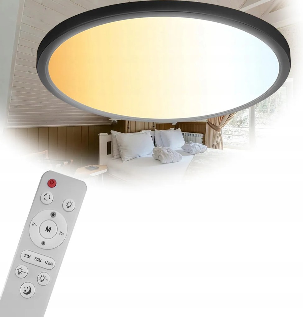 Falra szerelhető Led lámpa 29cm Kerek 24W 3200lm Modern design