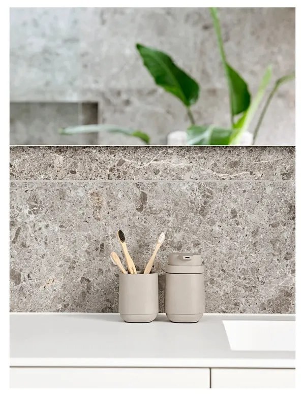 Bézs beton fogkefetartó pohár Time – Zone