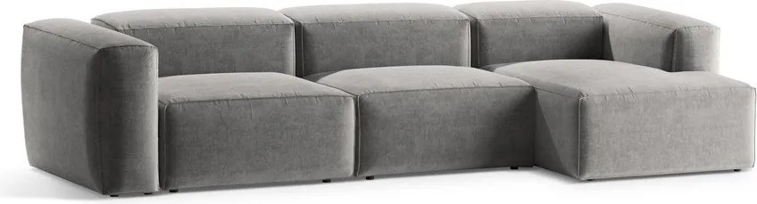 Világosszürke sarokkanapé (jobb oldali-heverő résszel) Bergamo – Cosmopolitan Design