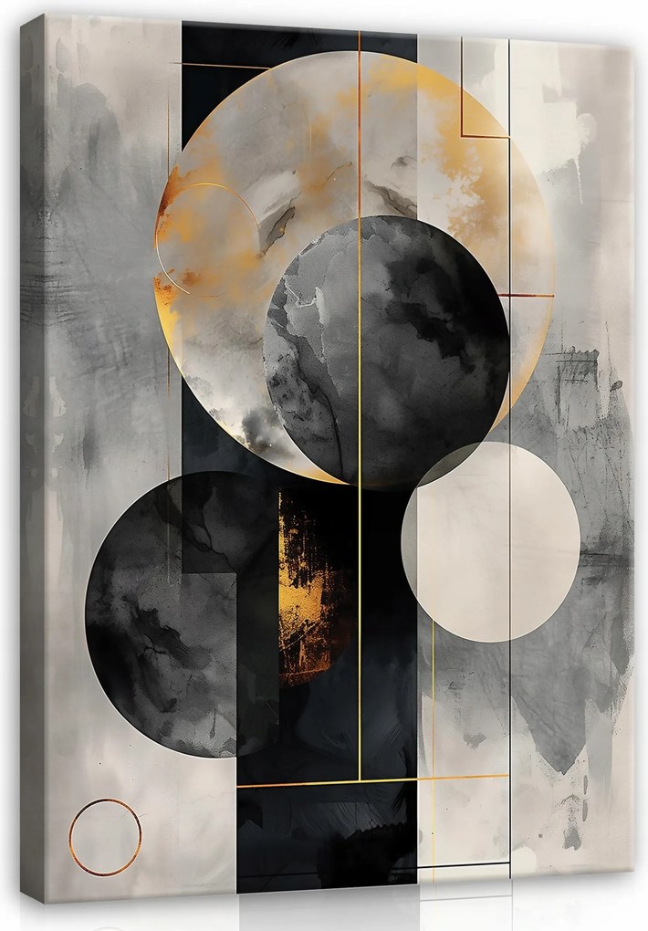 Vászonkép Art Deco Absztrakt Arany Vászon Fal Nappali Hálószoba 40x30