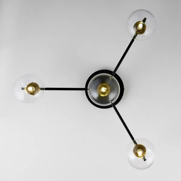 Jupiter 2034 - Felületre szerelhető csillár FIGARO 4xG9/10W/230V fekete/arany/bézs/átlátszó