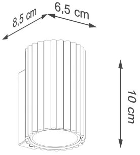 Sollux SL.1648 - Fali lámpa KARBON 1xGU10/10W/230V fekete