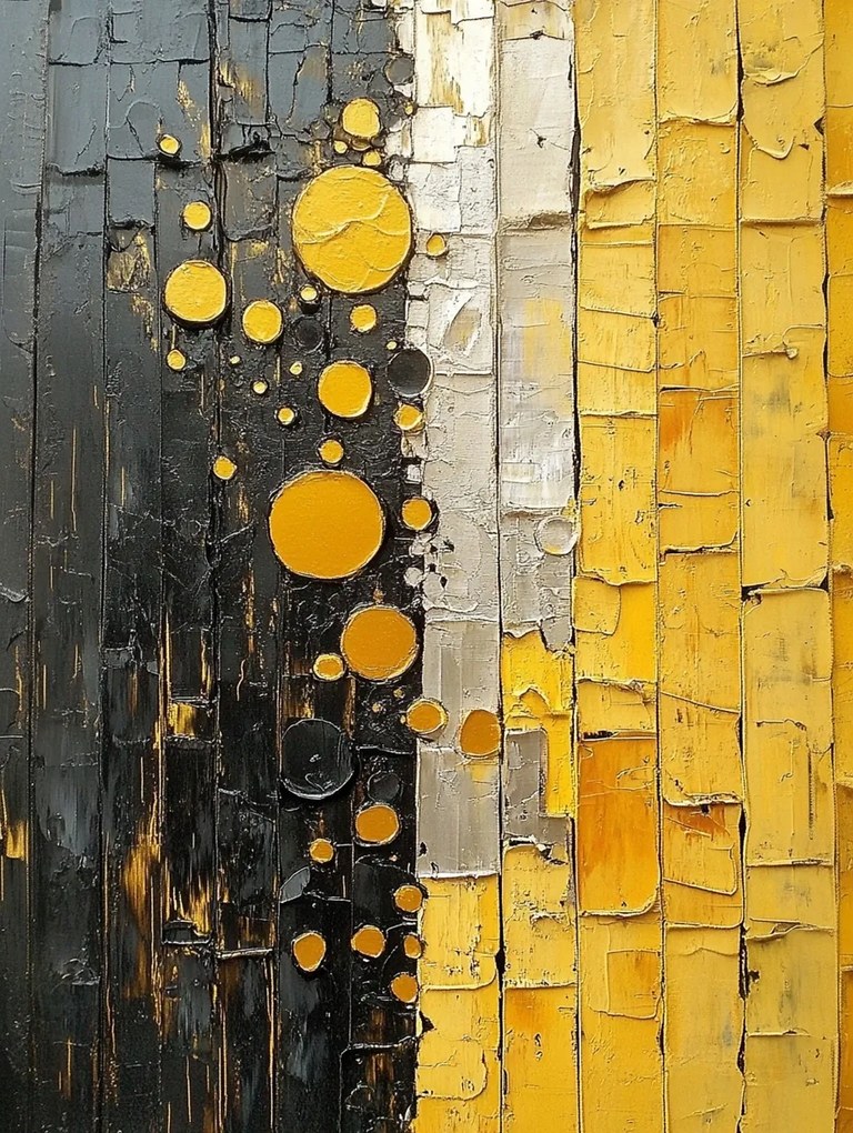 Canvas Vászonkép Absztrakt Geometria Fekete Arany Kerékcsíkok 75x100