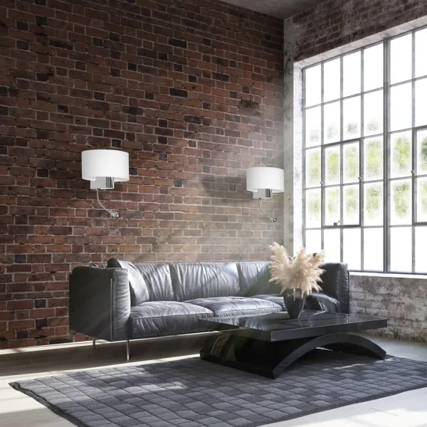 LED Fali lámpa CASINO 1xE27/60W/230V + LED/1W/230V fehér