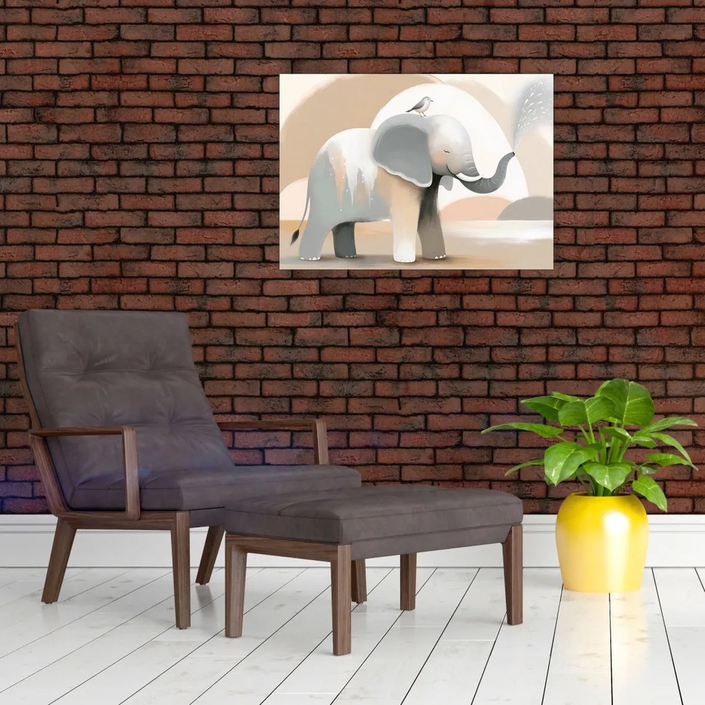 Kép - Elefánt pasztell színekben (70x50 cm)