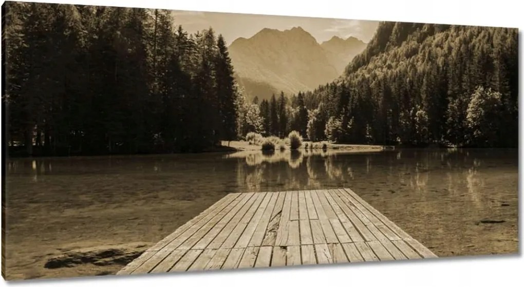 Festmények 115x55 Híd a hegyekben Hegyek