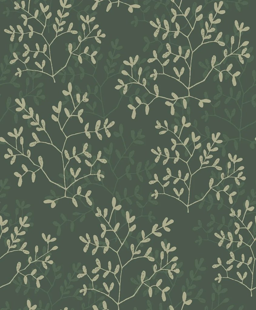Decoprint Antibes Branches fekete-pezsgő leveles vlies tapéta – AN28253