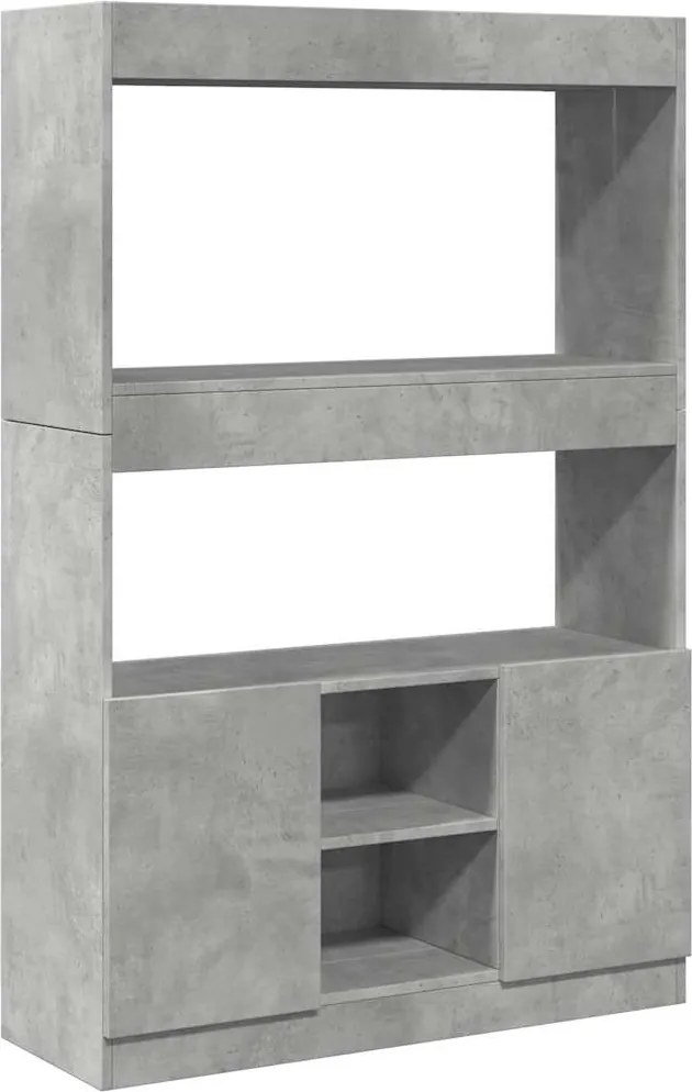 vidaXL betonszürke szerelt fa magasszekrény 92 x 33 x 140 cm