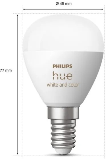 KÉSZLET 2x LED RGBW Dimmelhető izzó Philips Hue WACA P45 E14/5,1W/230V