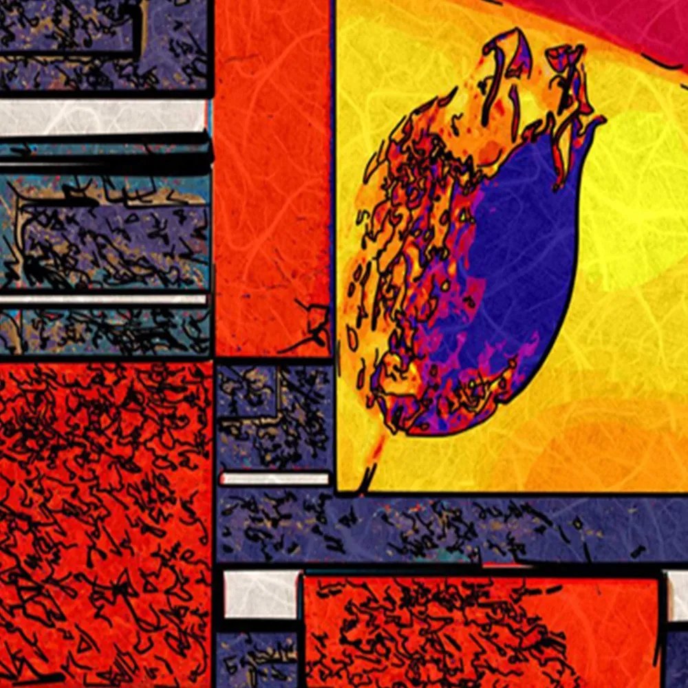 Gario Paraván Absztrakt és geometria Méret: 110 x 170 cm, Kivitelezés: Klasszikus paraván