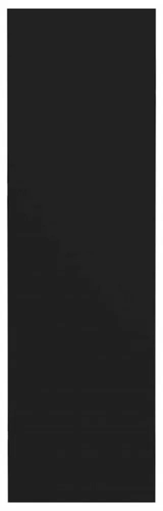fekete szerelt fa fali cipősszekrény 80 x 18 x 60 cm
