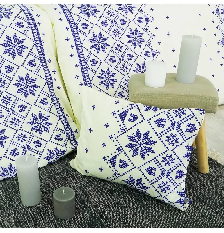 EMI Etno kék ágyneműhuzat, A standard egyszemélyes ágy szett tartalma: 1x 140x200 + 1x 70x90