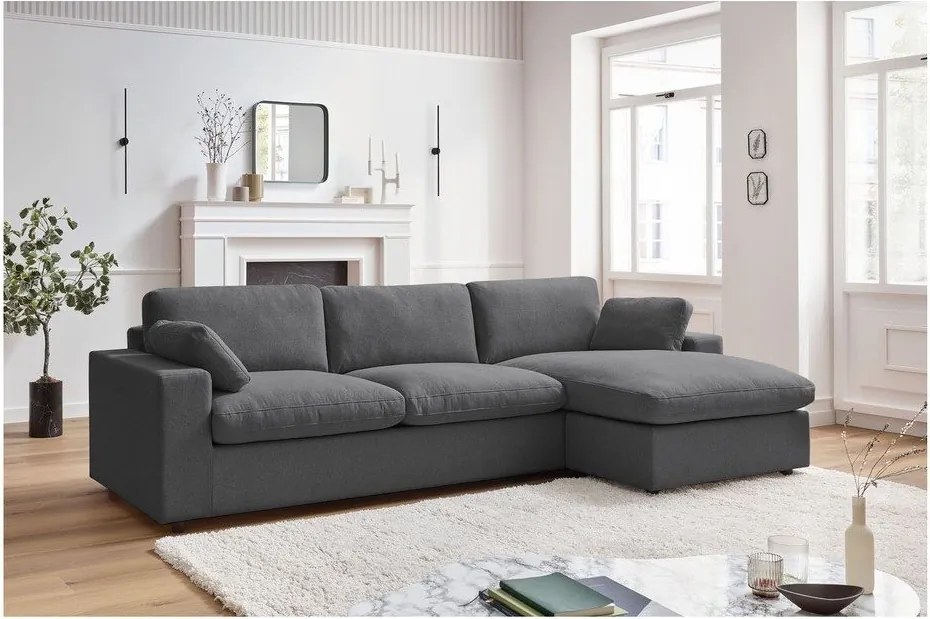 Sötétszürke sarokkanapé Belair – Bobochic Paris