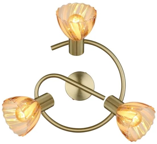 Globo 54315M-3 - Spotlámpa ZACHERY 3xE14/40W/230V arany