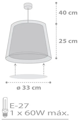 Dalber 81192E - Gyrerek csillár LIGHT FEELING 1xE27/60W/230V