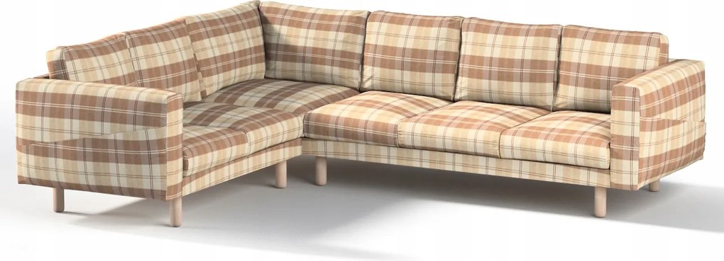 Dekoria Norsborg 5 személyes sarokkanapé huzat Ikea barna