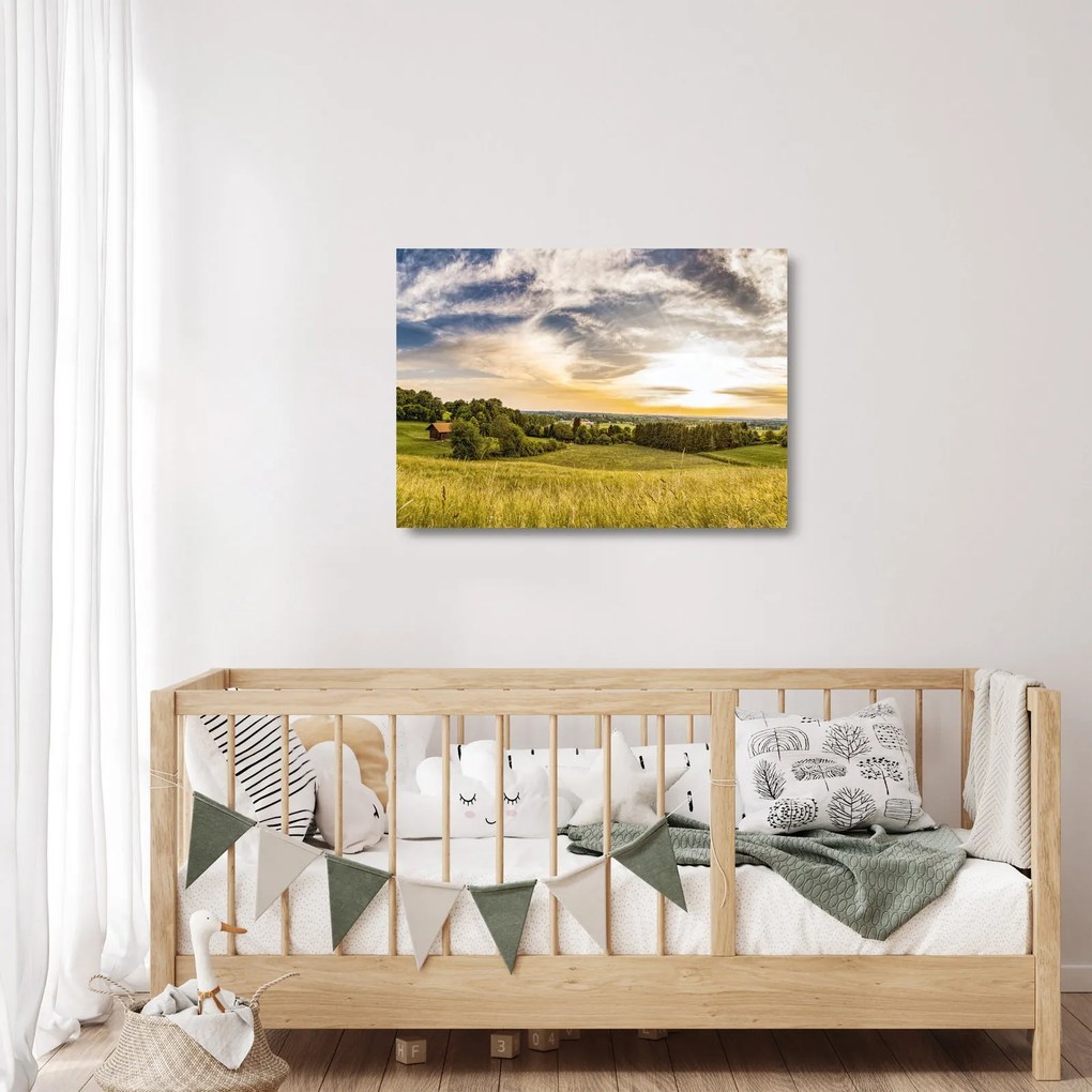 Tájkép (üvegen) (70x50 cm)