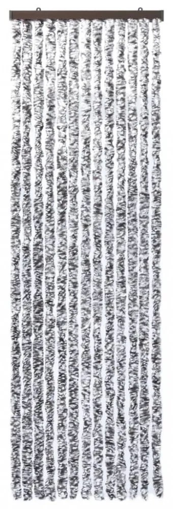 barna és bézs zsenília rovarfüggöny 56 x 200 cm