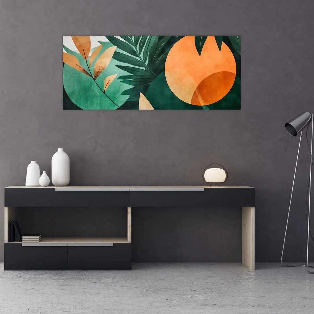 Kép - Geometrikus természeti minták (120x50 cm)
