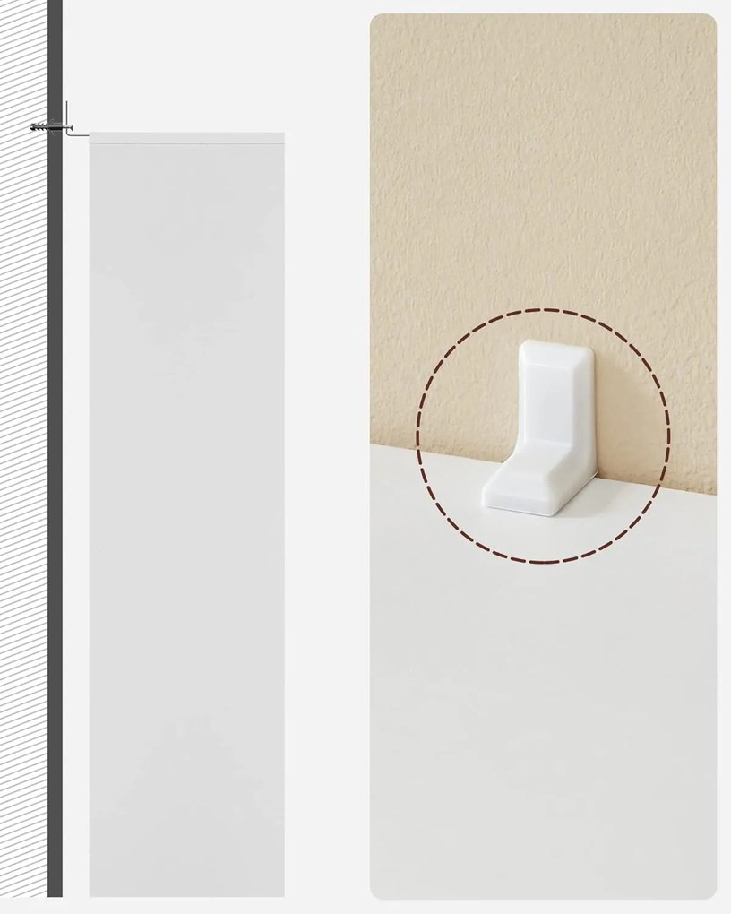 Könyvespolc ENGINE 50x24x106 cm fehér