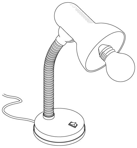 EGLO 9228 - BASIC asztali lámpa 1xE27/40W fekete