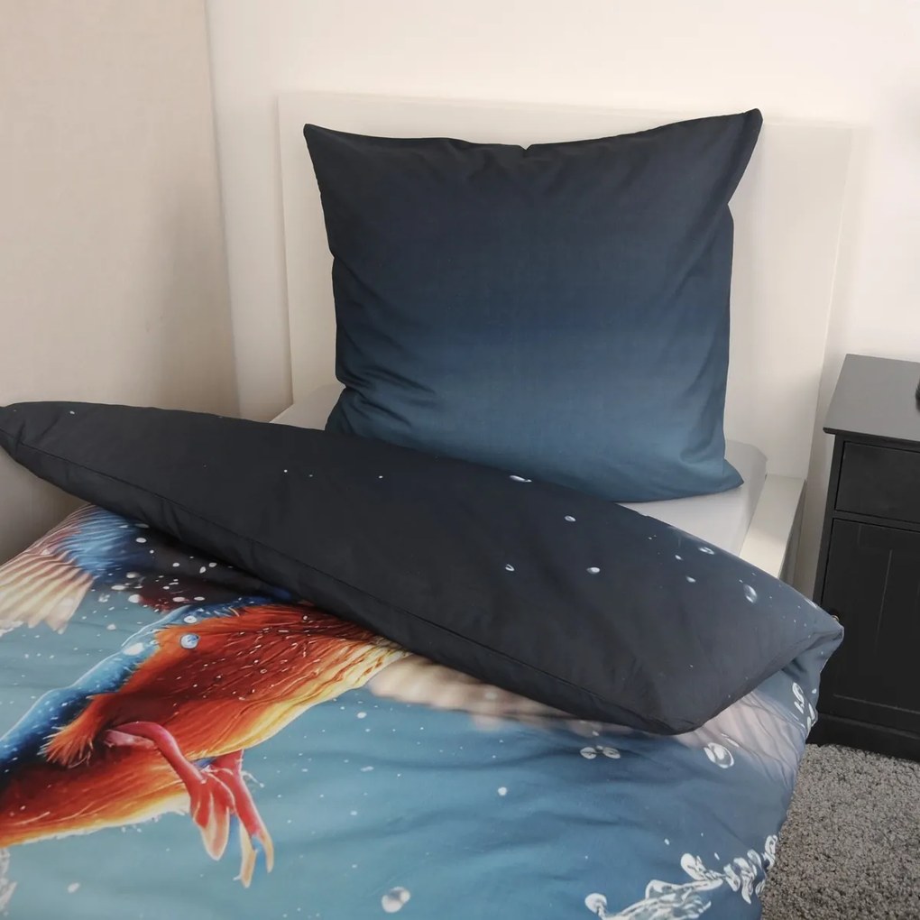 Herding pamut ágynemű Kingfisher, 135 x 200 cm, 80x 80 cm