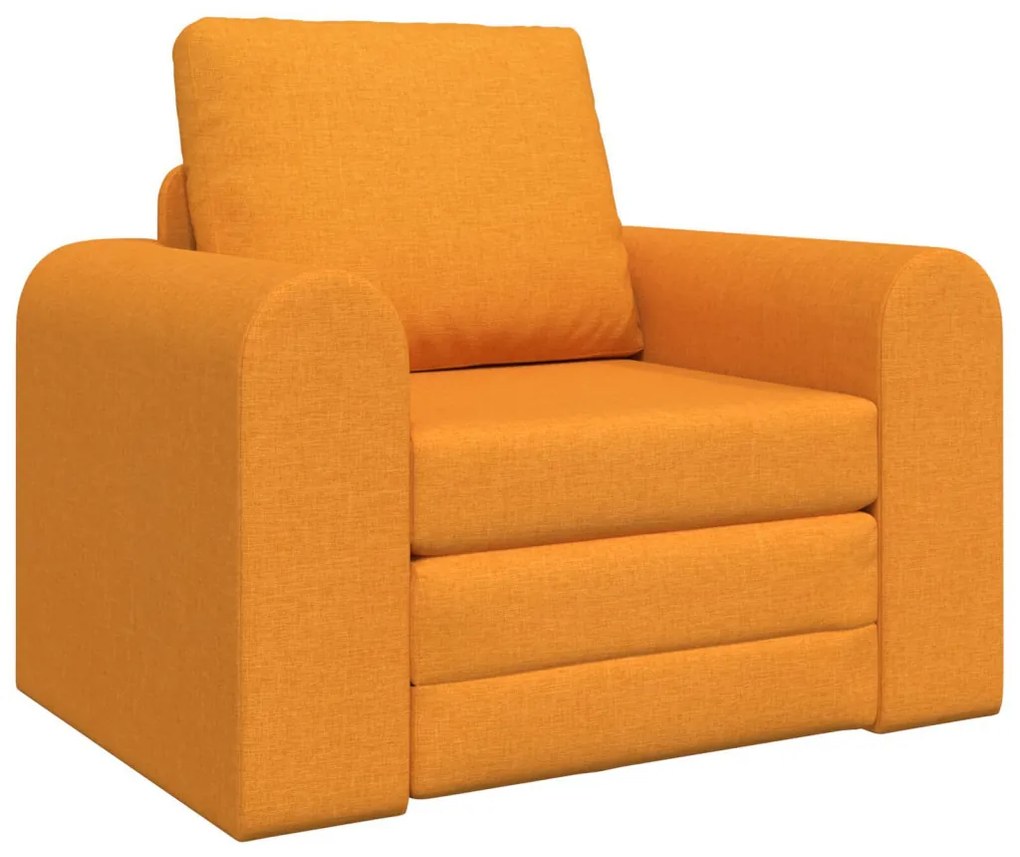 Földi kanapéágy 2 az 1-ben Sötét Sárga 98x71x83 cm Textil