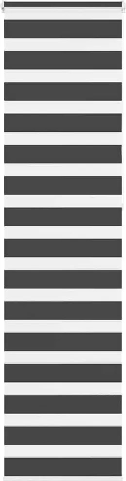 vidaXL zebrafüggönnyel fekete szövetszélesség 50,9 cm poliészter