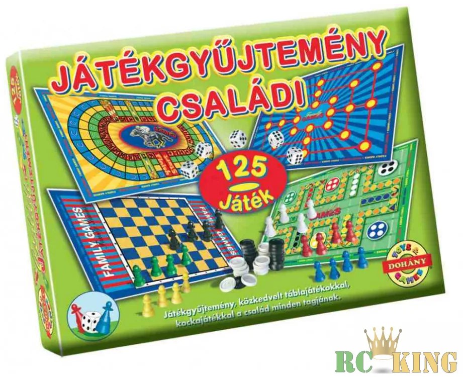 Családi játékgyűjtemény 125 féle