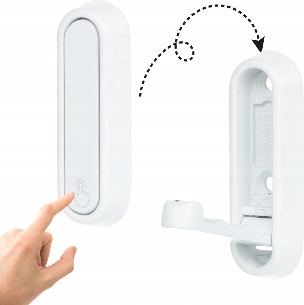 Ruhaakasztó pitvar fürdőszobai gardrób fali tartó fehér